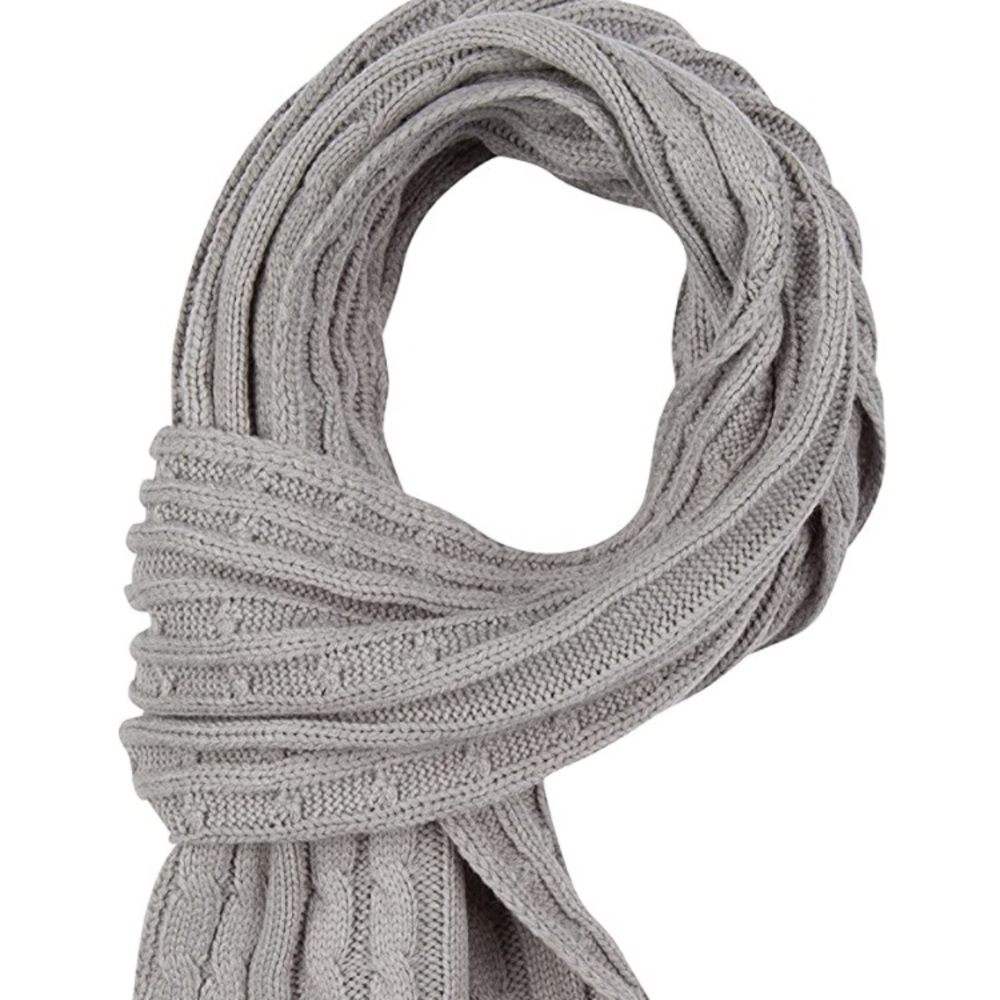 (1753) Sakkas Ellington Unisex Knit Scarf Grey